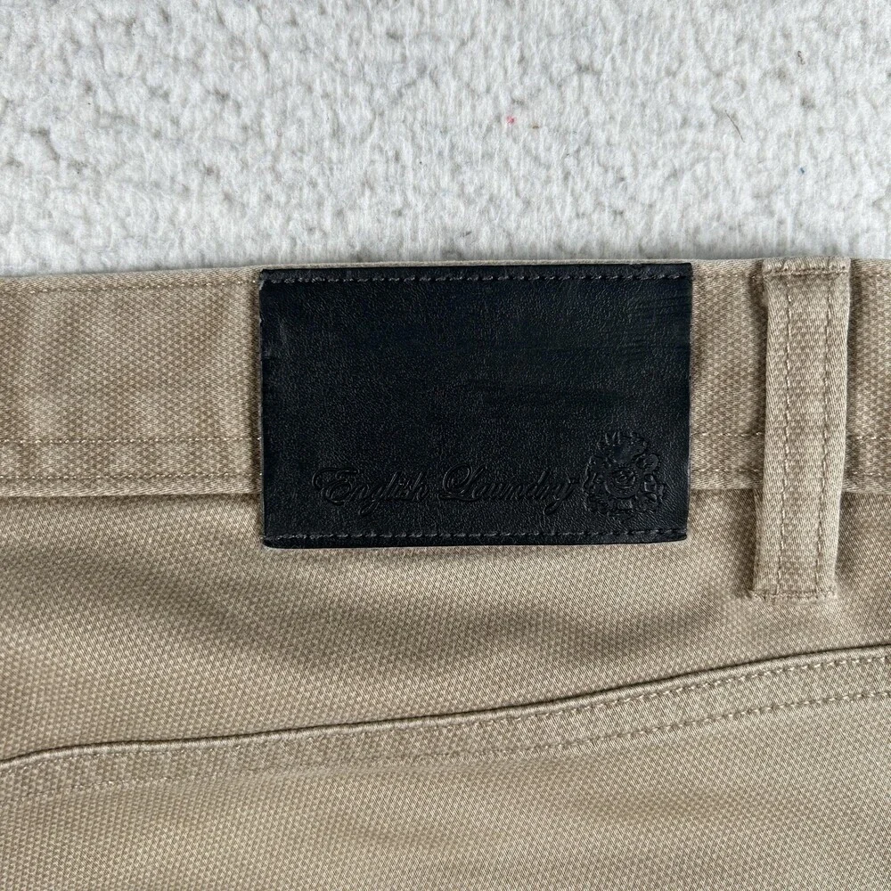 English Laundry Jeans Mens 32x29 Beige Slim Straight Stretch Denim Zip Fly